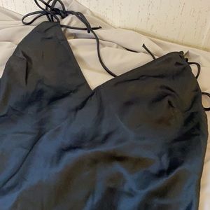 Sexy Satin black night slip